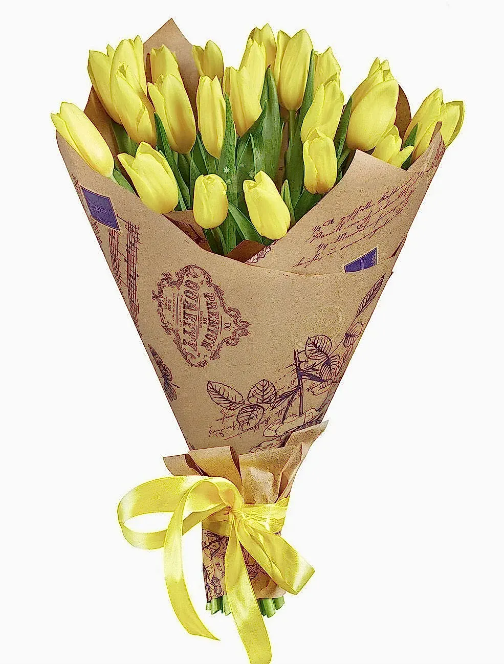 30 Yellow Tulips